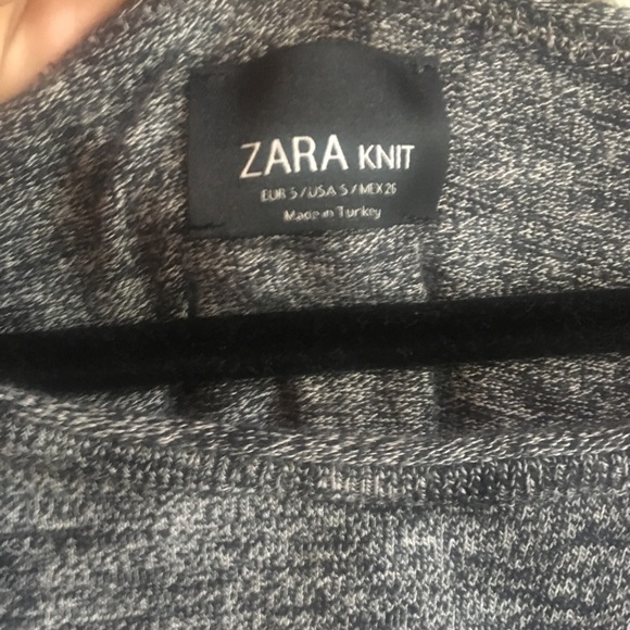 Zara knit boxey heather grey long sleeve sweater size small - Picture 4 of 7